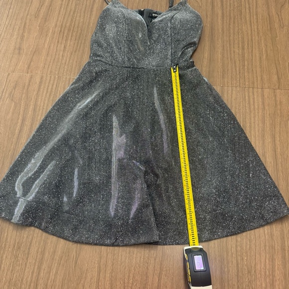 Speechless Juniors' Dress Size 3‎ Black Silver Shimmer  Homecoming Pockets Flare - Picture 11 of 12